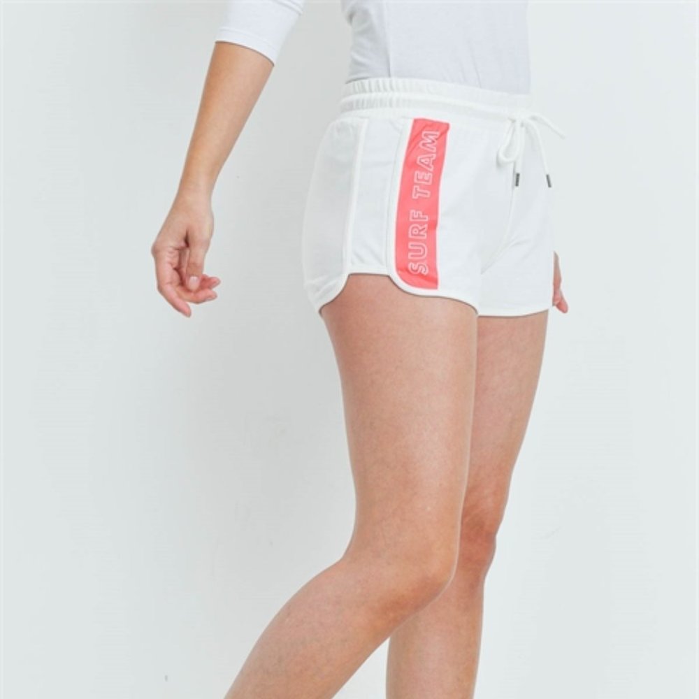 Bold Summer White Activewear Shorts